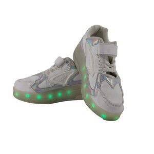 XBH White Light Up Roller Skate Shoes Euro Size 38 US Mens 5.5 Women's 7 Unisex